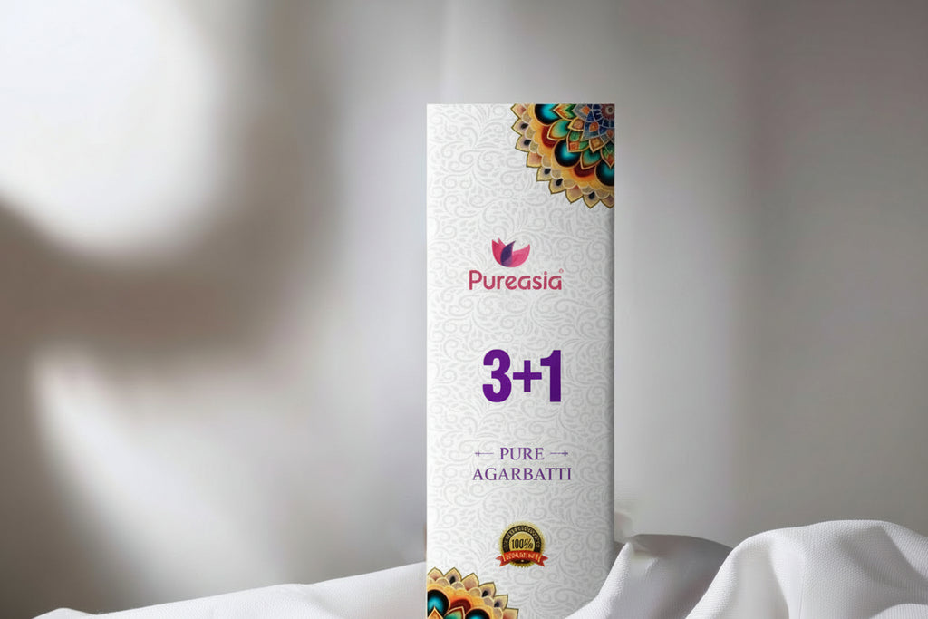 3+1 Triangle Incense Sticks 100Gm – Premium Agarbatti by Pure Asia