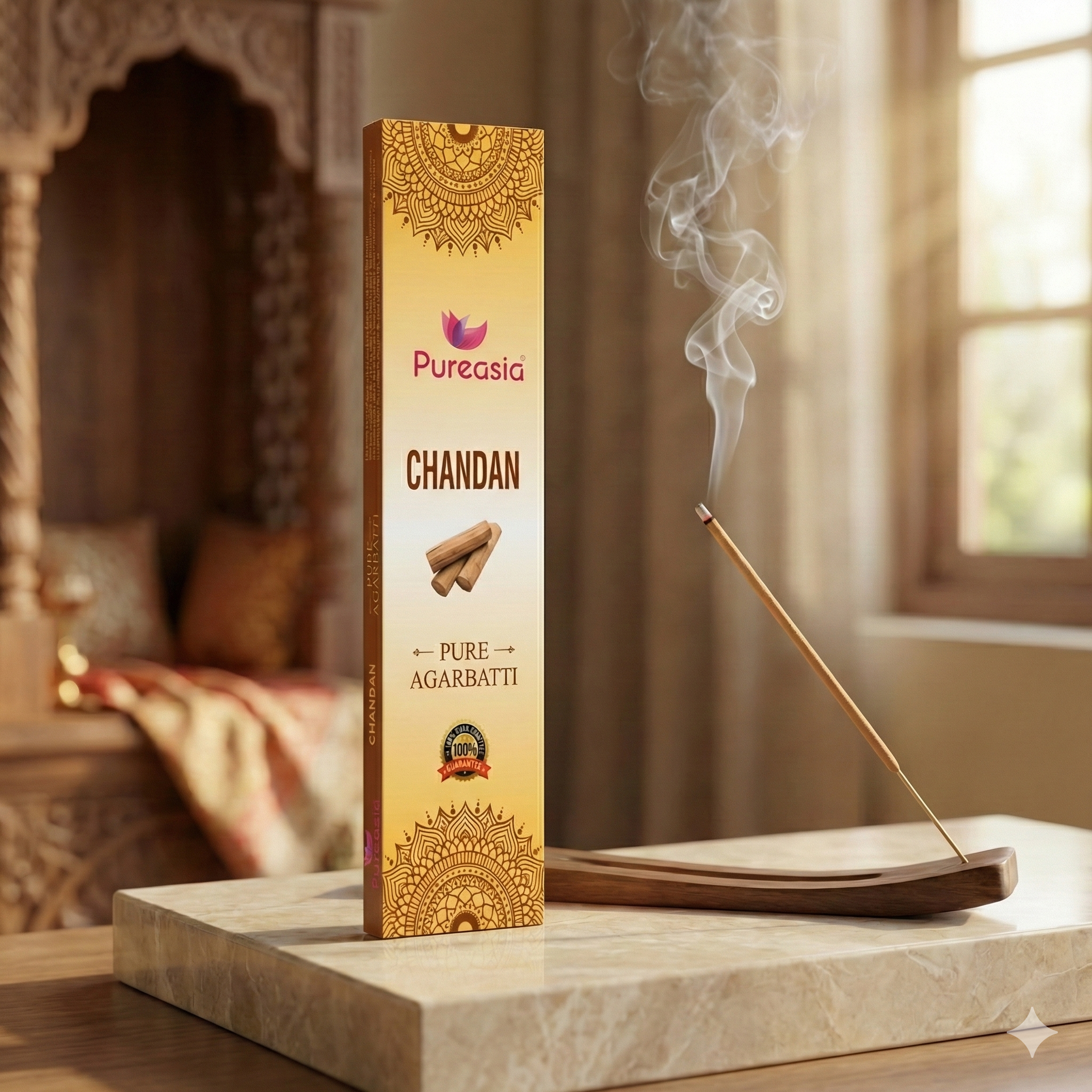Chandan Incense Stick 15Gm – Premium Agarbatti by Pure Asia