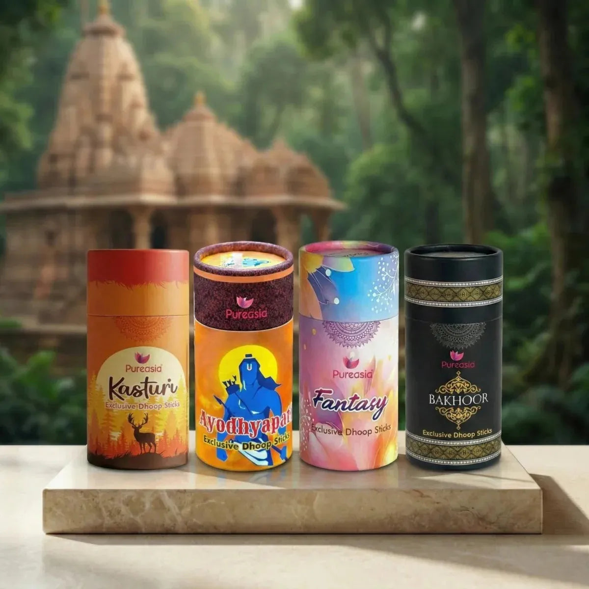 Dhoop Sticks Combo of 4 (KAFB) – Premium Fragrance Set  Pure Asia