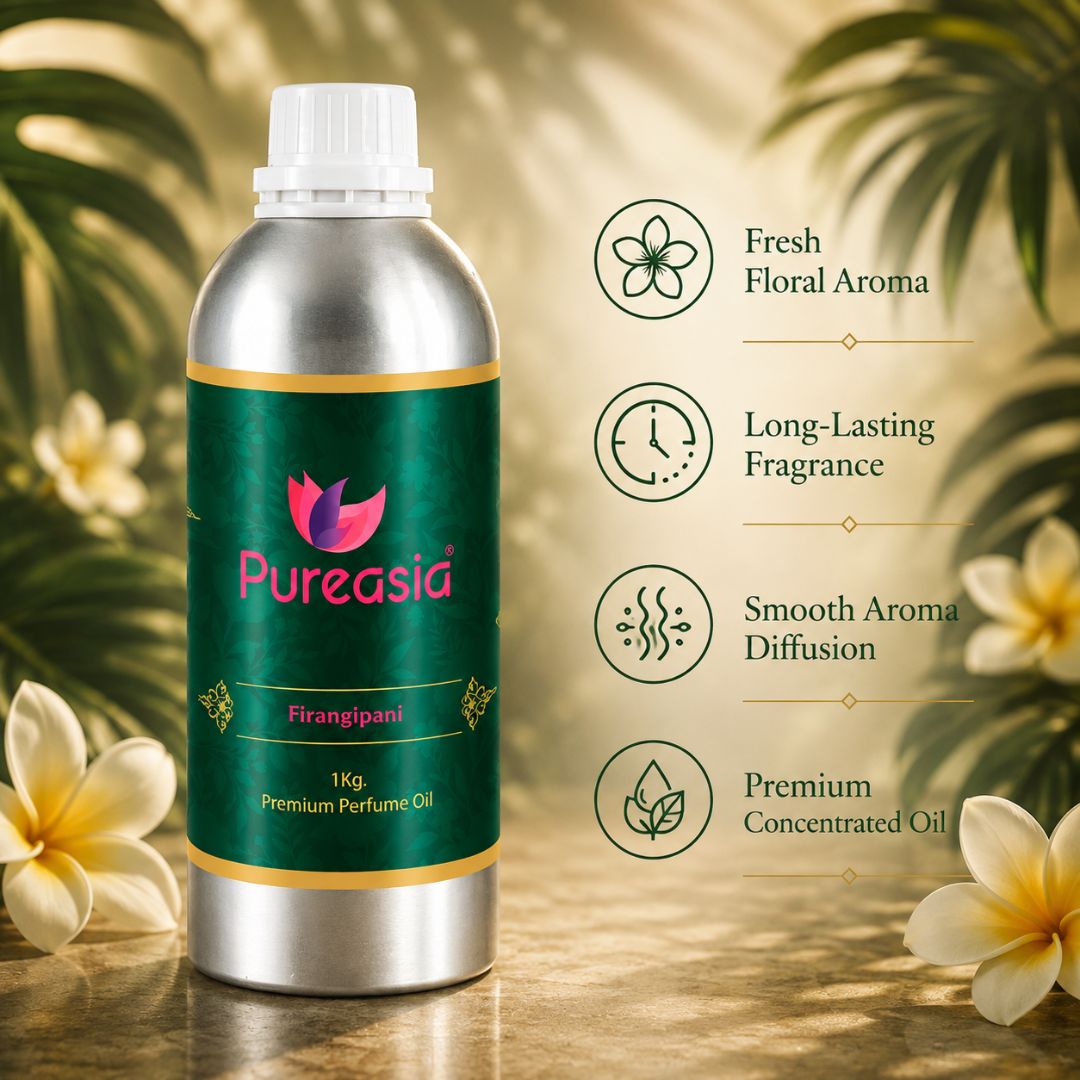 Frangipani Fragrance Oil 1Kg  Tropical Floral Aroma for Diffusers & Candles – Pureasia