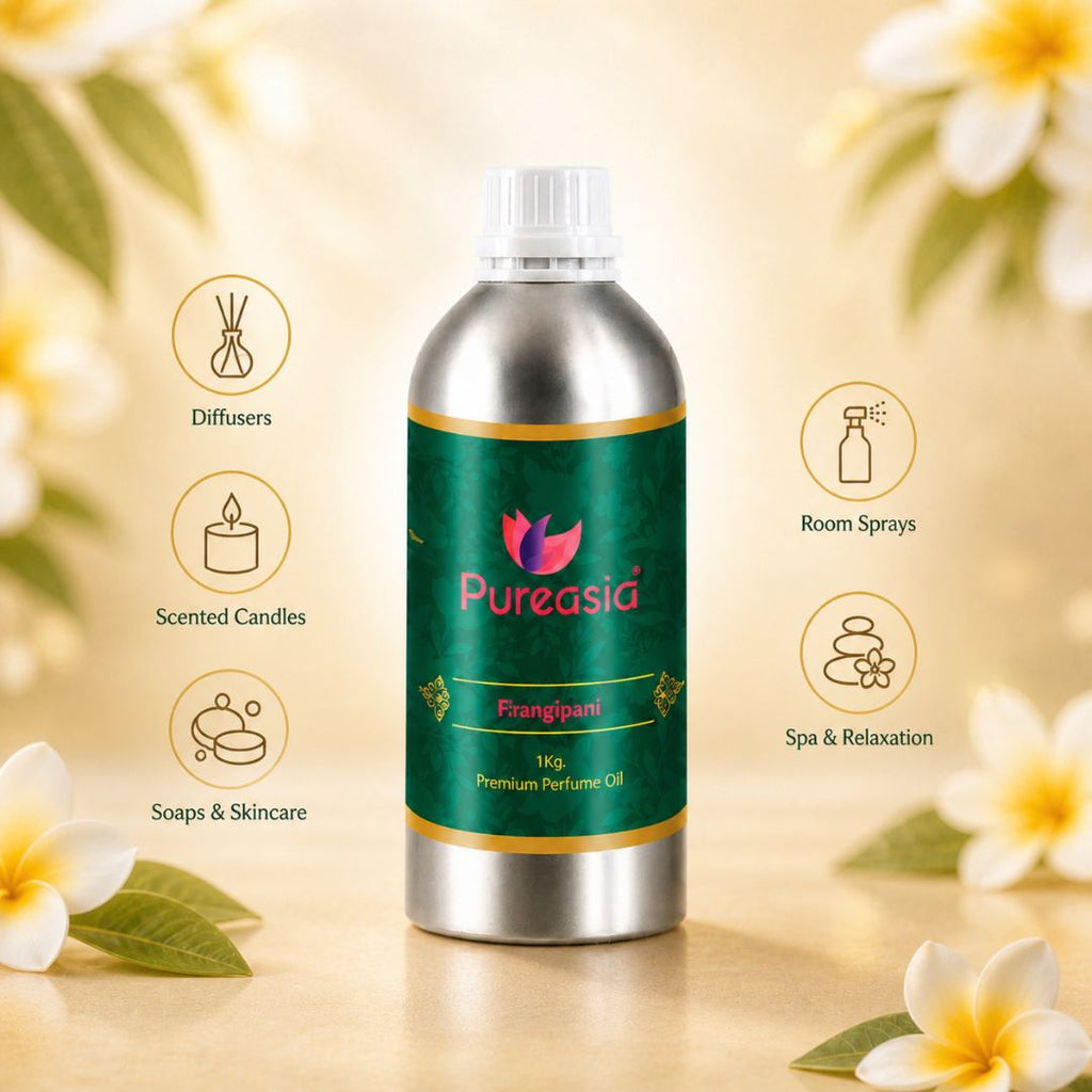 Frangipani Fragrance Oil 1Kg | Tropical Floral Aroma for Diffusers & Candles – Pureasia