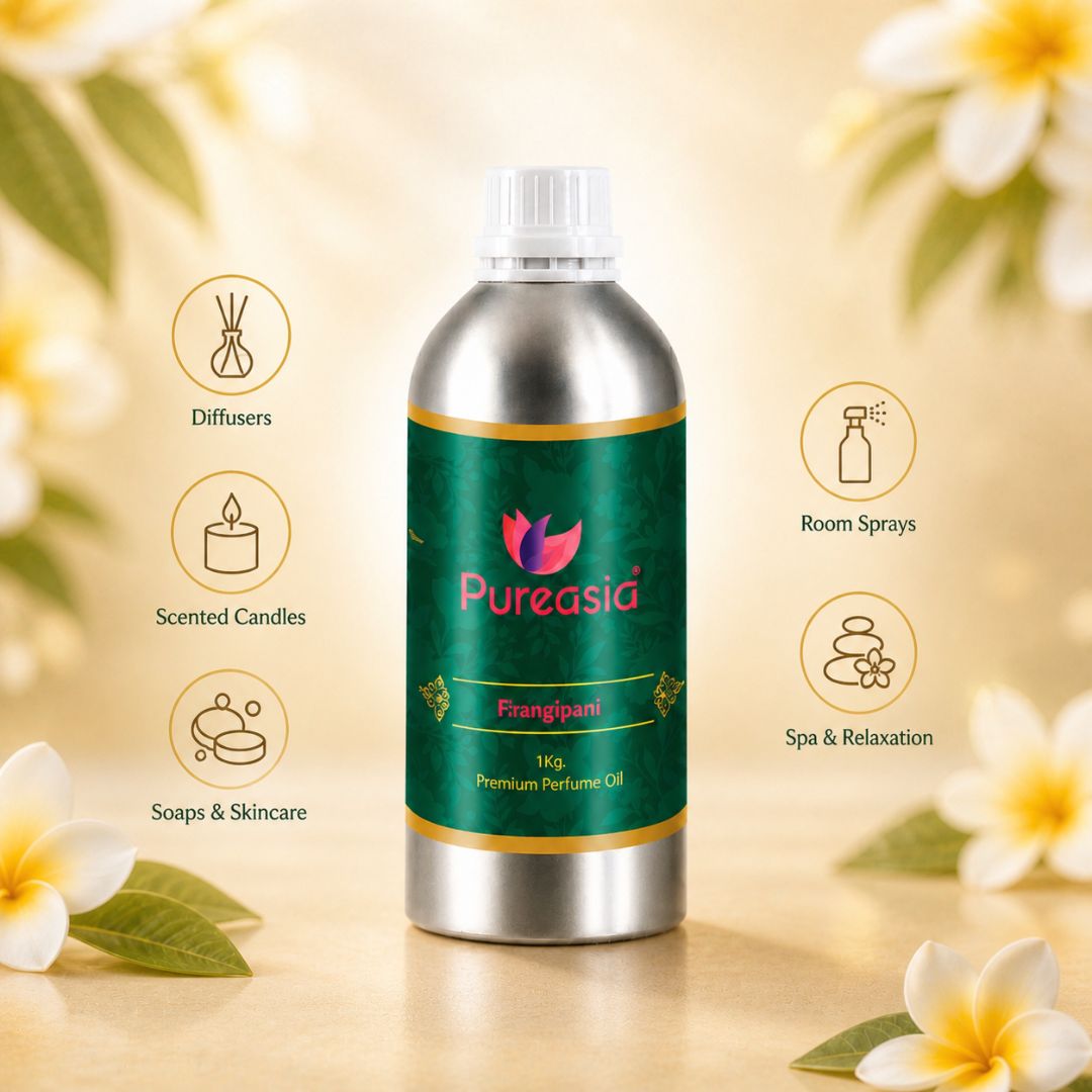 Frangipani Fragrance Oil 1Kg | Tropical Floral Aroma for Diffusers & Candles – Pureasia
