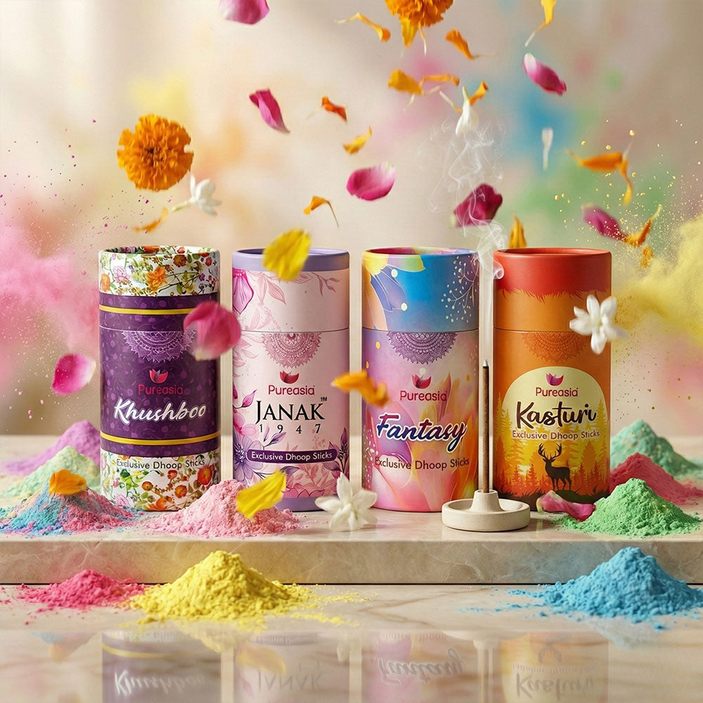 Holi Dhoop Sticks Incense Combo – Festive Gift Pack | Pure Asia