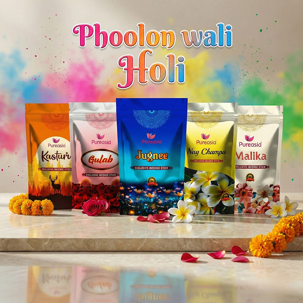 Holi Saver Pack Dhoop Sticks Incense Festive Gift Pack | Pure Asia