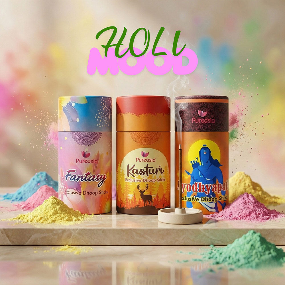 Long Lasting Dhoop Sticks Incense Combo – Holi Festive Gift Pack | Pure Asia