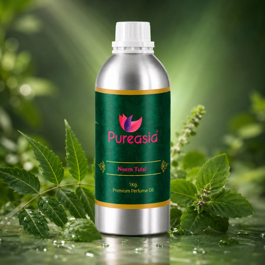 Neem Tulsi Fragrance Oil 1Kg | Herbal Fresh Aroma for Diffusers & Home Spaces – Pureasia