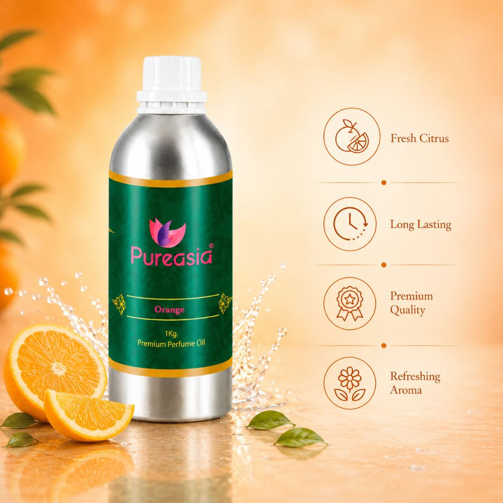 Orange Fragrance Oil 1Kg | Fresh Citrus Aroma for Diffusers & Vibrant Indoor Ambience – Pureasia