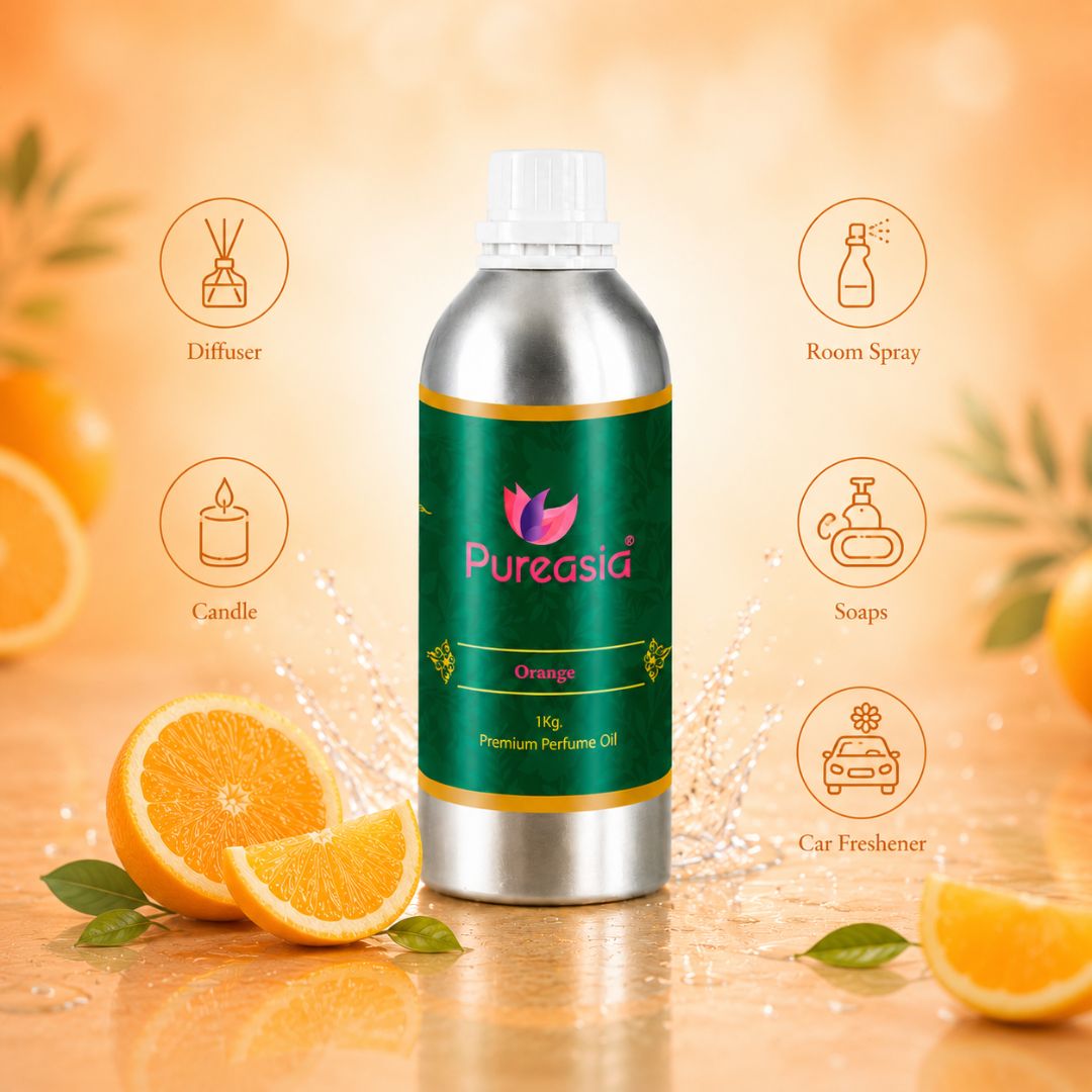 Orange Fragrance Oil 1Kg | Fresh Citrus Aroma for Diffusers & Vibrant Indoor Ambience – Pureasia