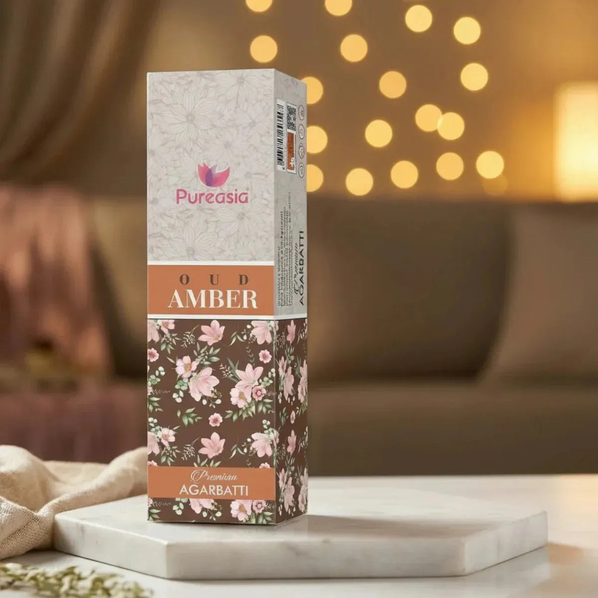 Oud Amber Incense Sticks – Premium Agarbatti for Daily Pooja 250g  Pure Asia