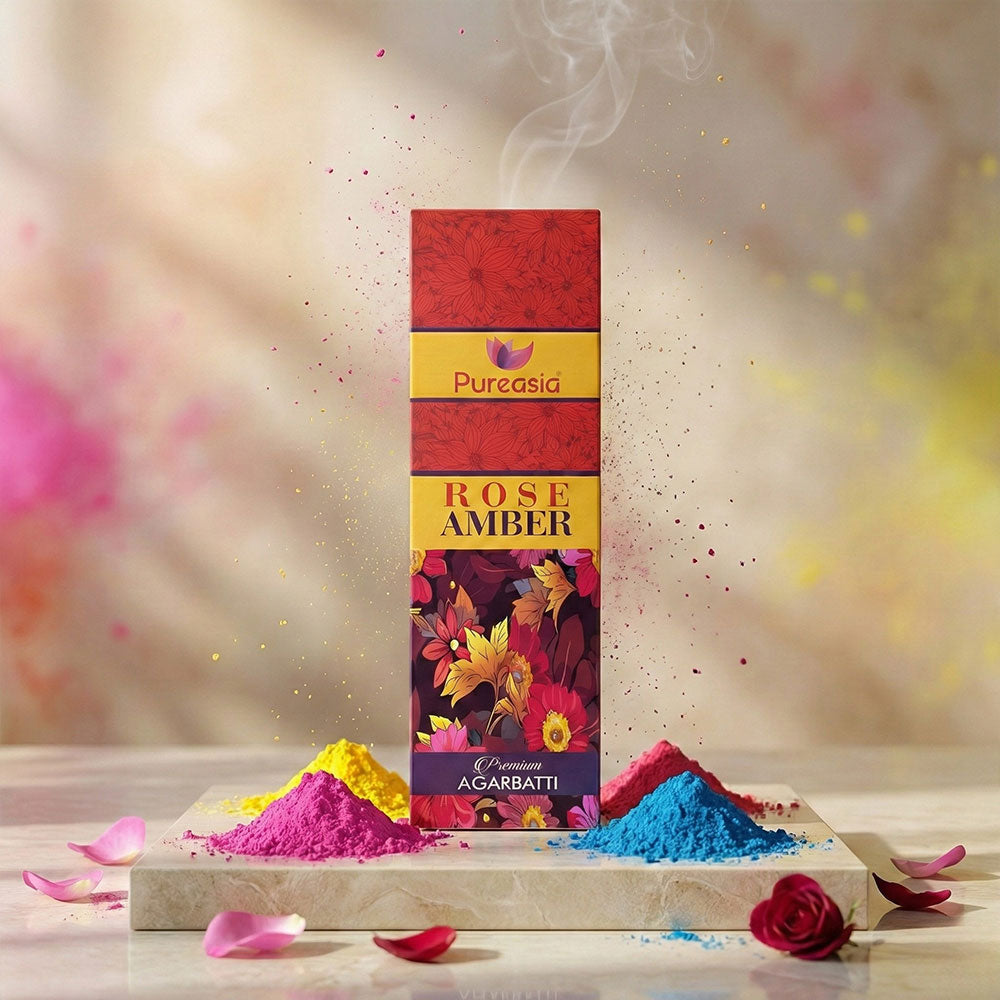 Premium Rose Amber Dhoop Sticks Incense | Long Lasting | Pure Asia