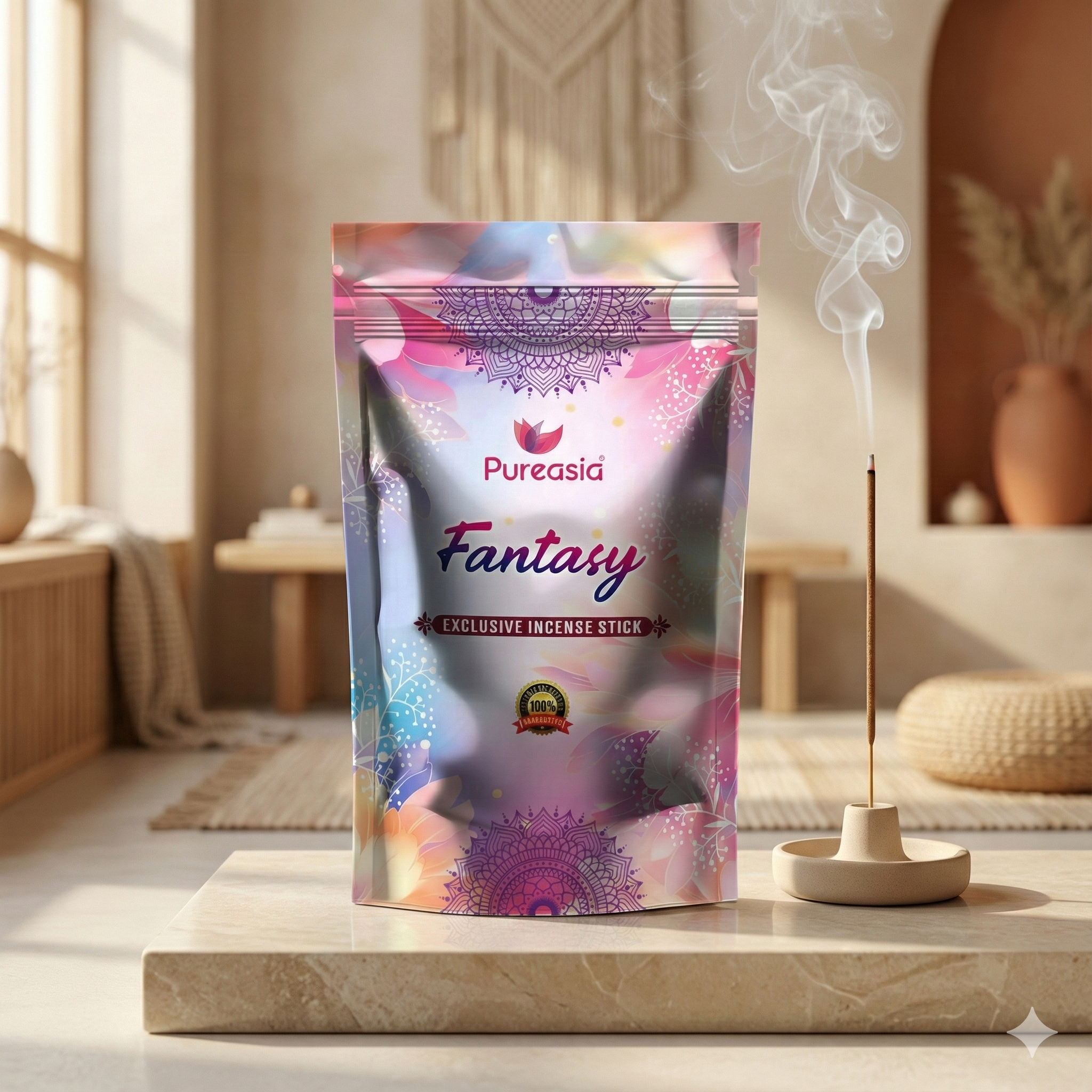 Pure Asia Fantasy Agarbatti Zipper Pouch 120g – Incense Sticks