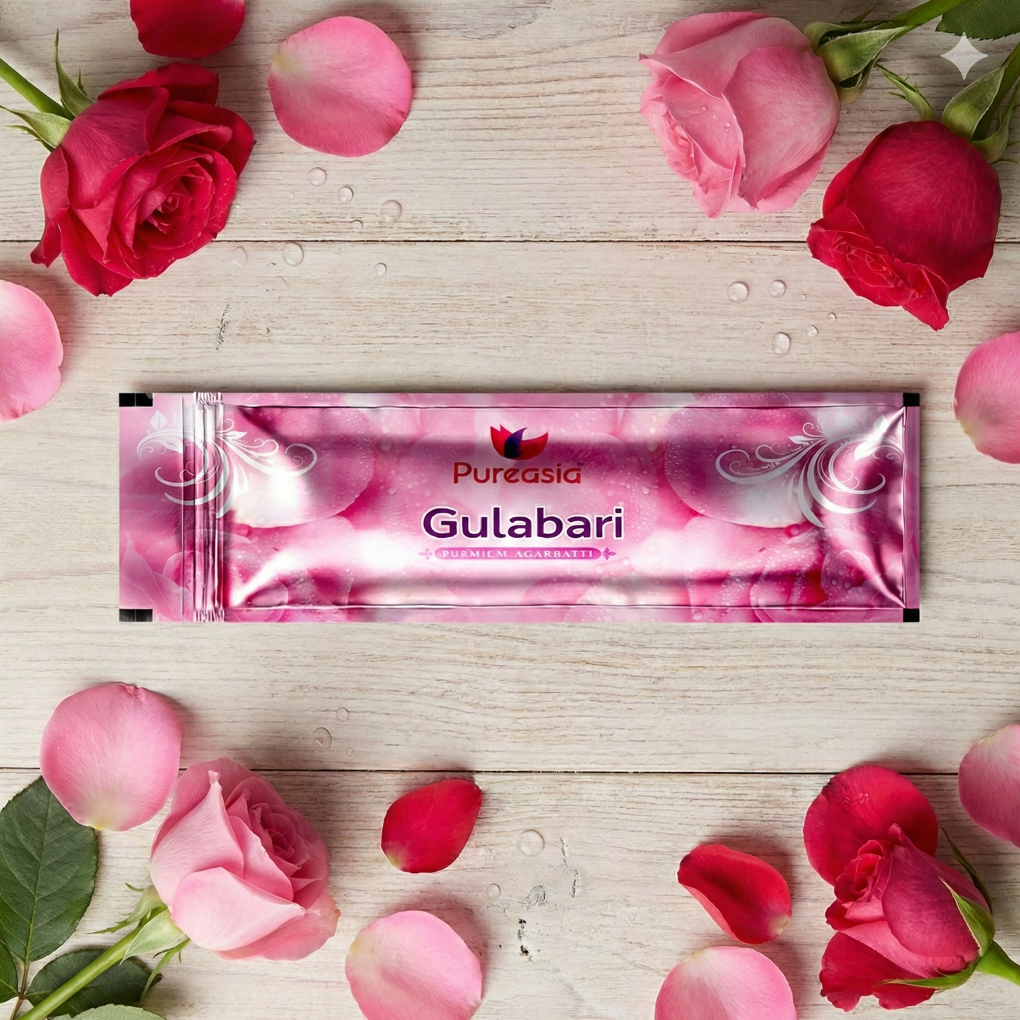 Pure Asia Gulabari Agarbatti Zipper Pouch Small – Incense Sticks
