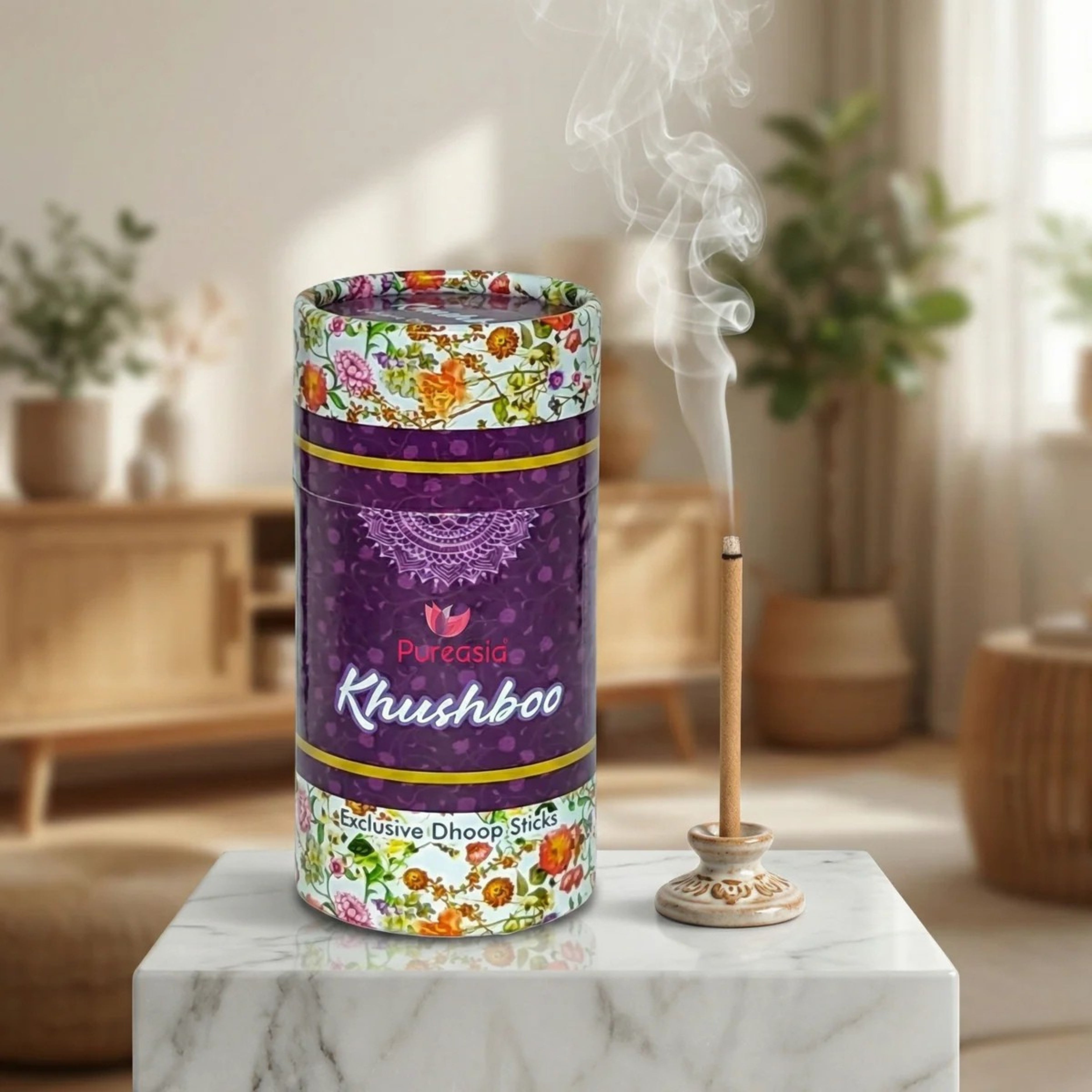 Pure Asia Khushboo Exclusive Dhoop Stick 100g – Premium Dry Dhoop