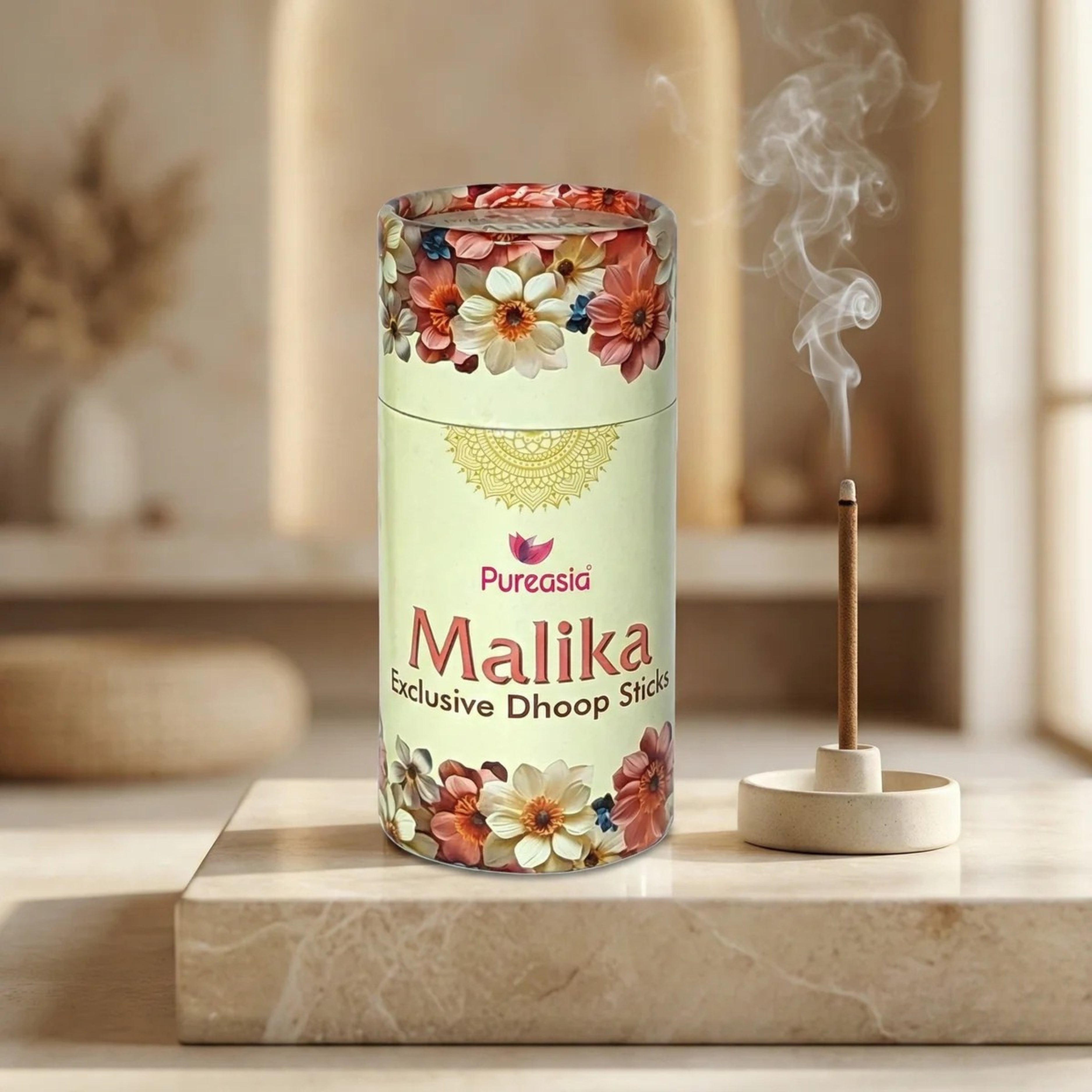 Pure Asia Malika Exclusive Dhoop Sticks 100g – Premium Dry Dhoop