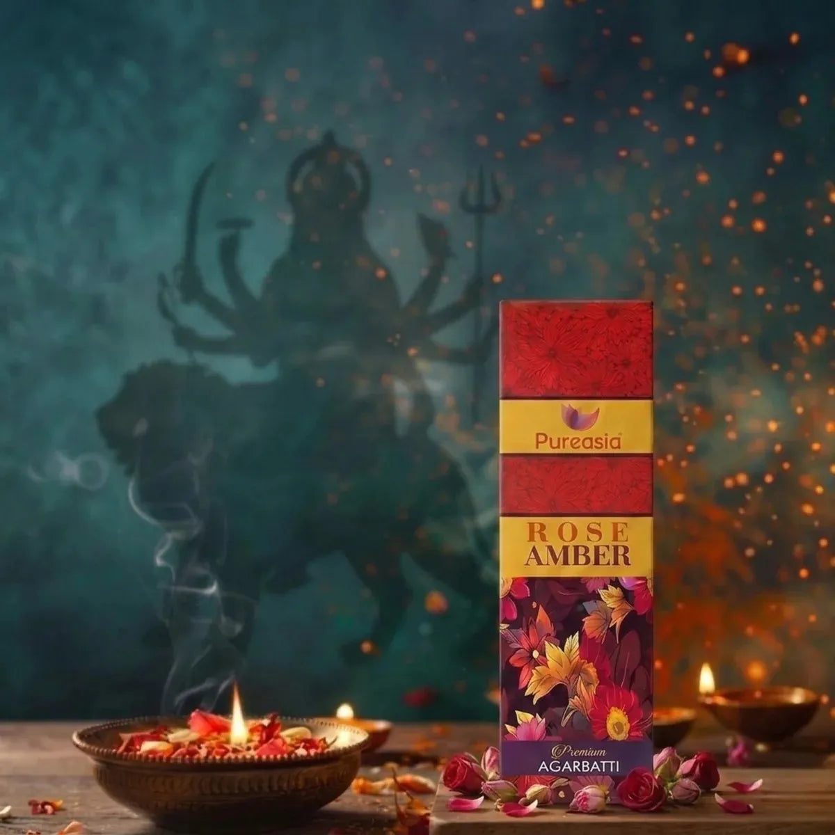 Pure Asia Rose Amber Incense Sticks