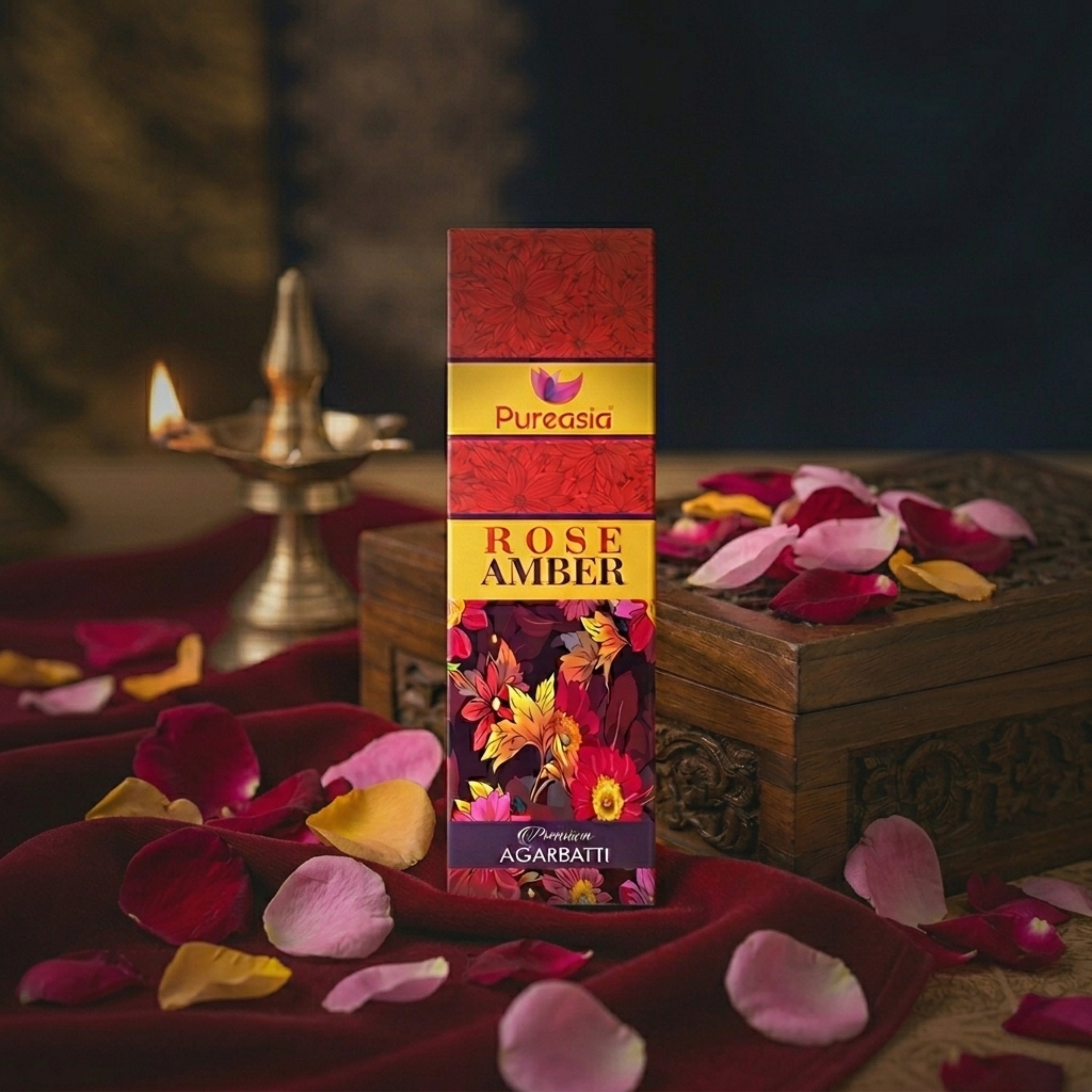 Pure Asia Rose Amber Incense Sticks 