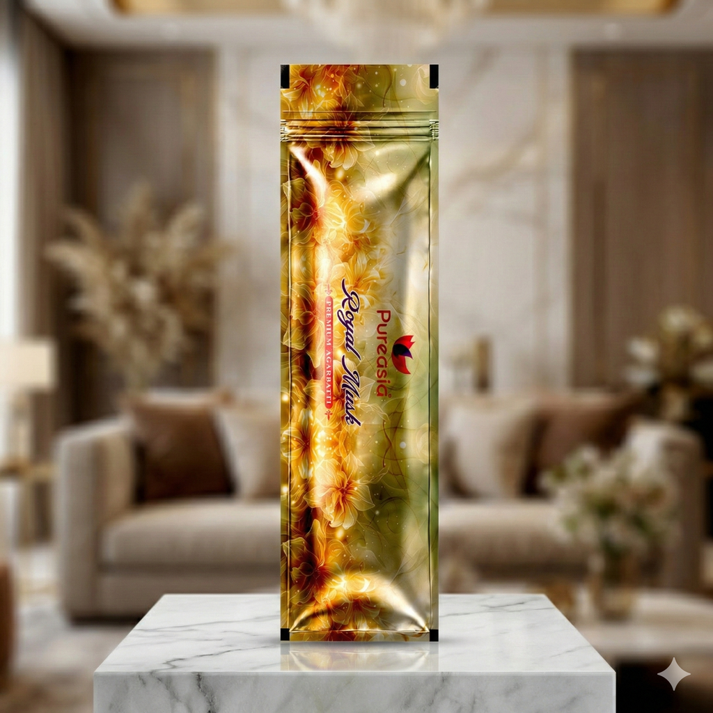 Pure Asia Royal Musk Agarbatti Zipper Small Pouch 22g – Incense Sticks