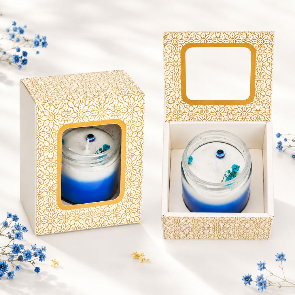 Pureasia Evil Eye Candle with Sensual Amber Fragrance for Decor & Gifting