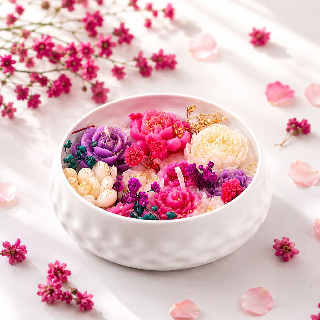 Pureasia White Urli Candle – Blooming Fusion Handmade Soy Wax Candle