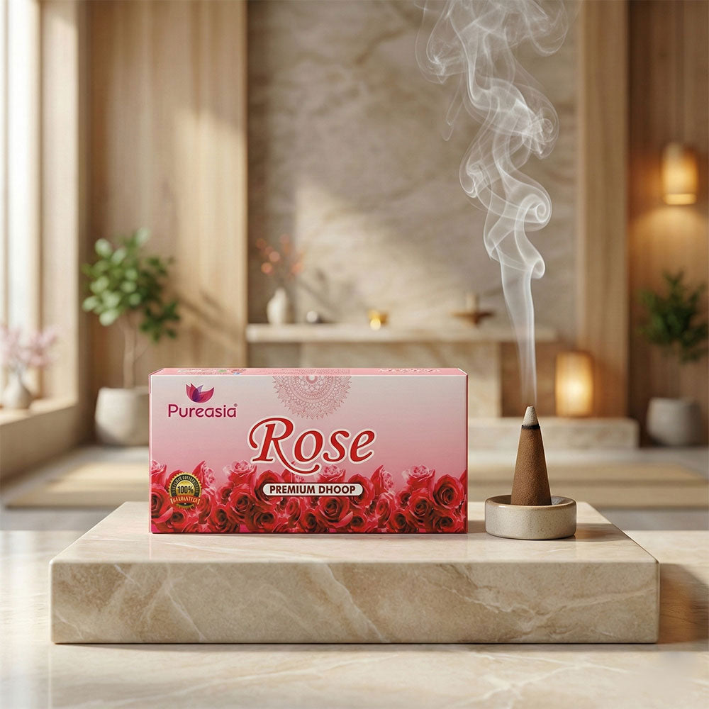 Rose Wet Dhoop 10 Sticks – Premium Dhoop by Pure Asia