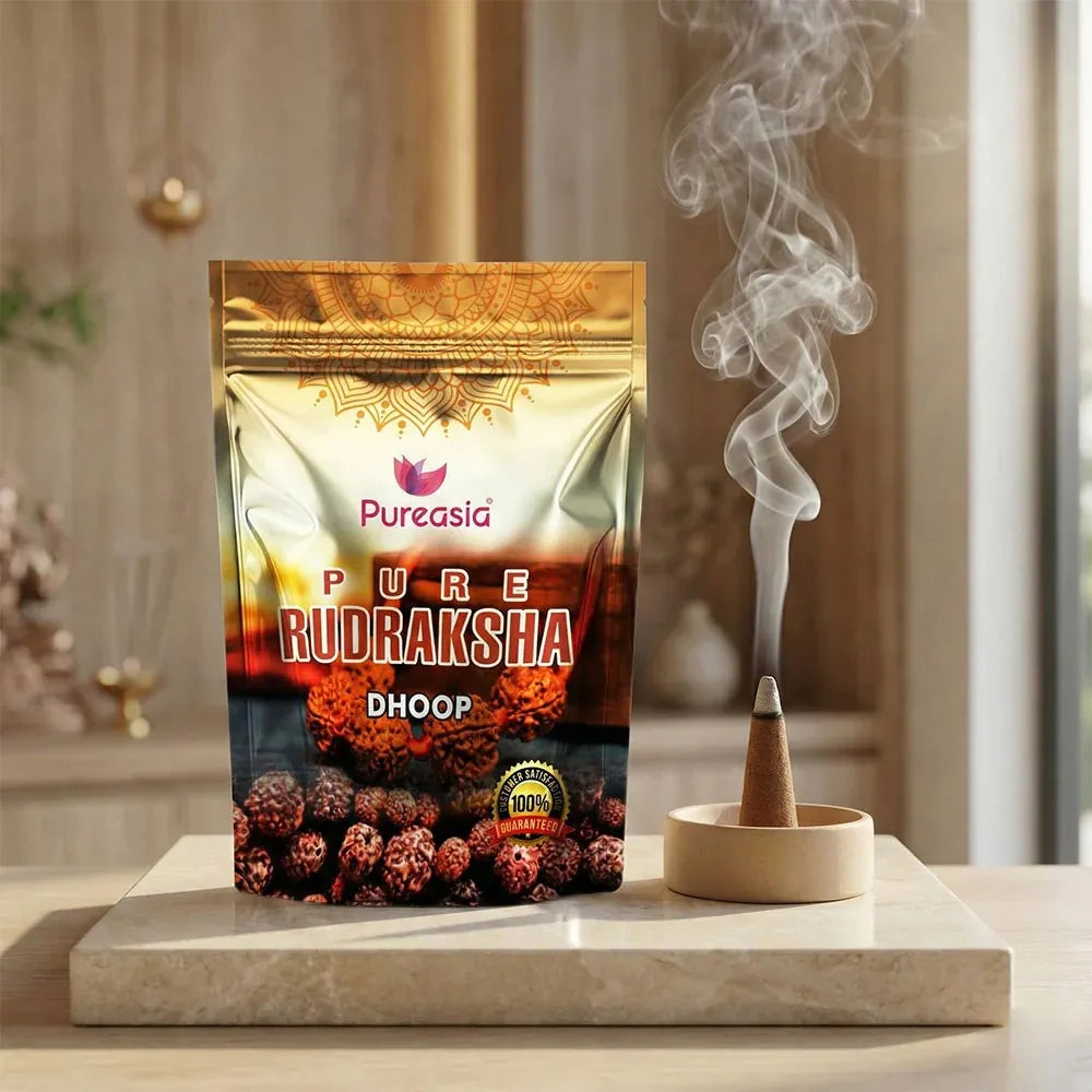 Rudraksha Wet Dhoop Pouch 20 Sticks – Premium Dhoop by Pure Asiav