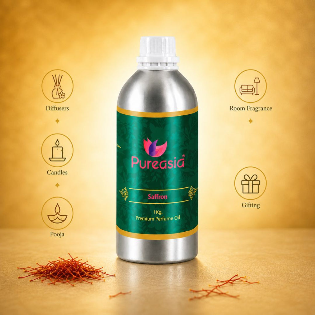 Saffron Fragrance Oil 1Kg | Rich Warm Aroma for Diffusers & Premium Spaces – Pureasia