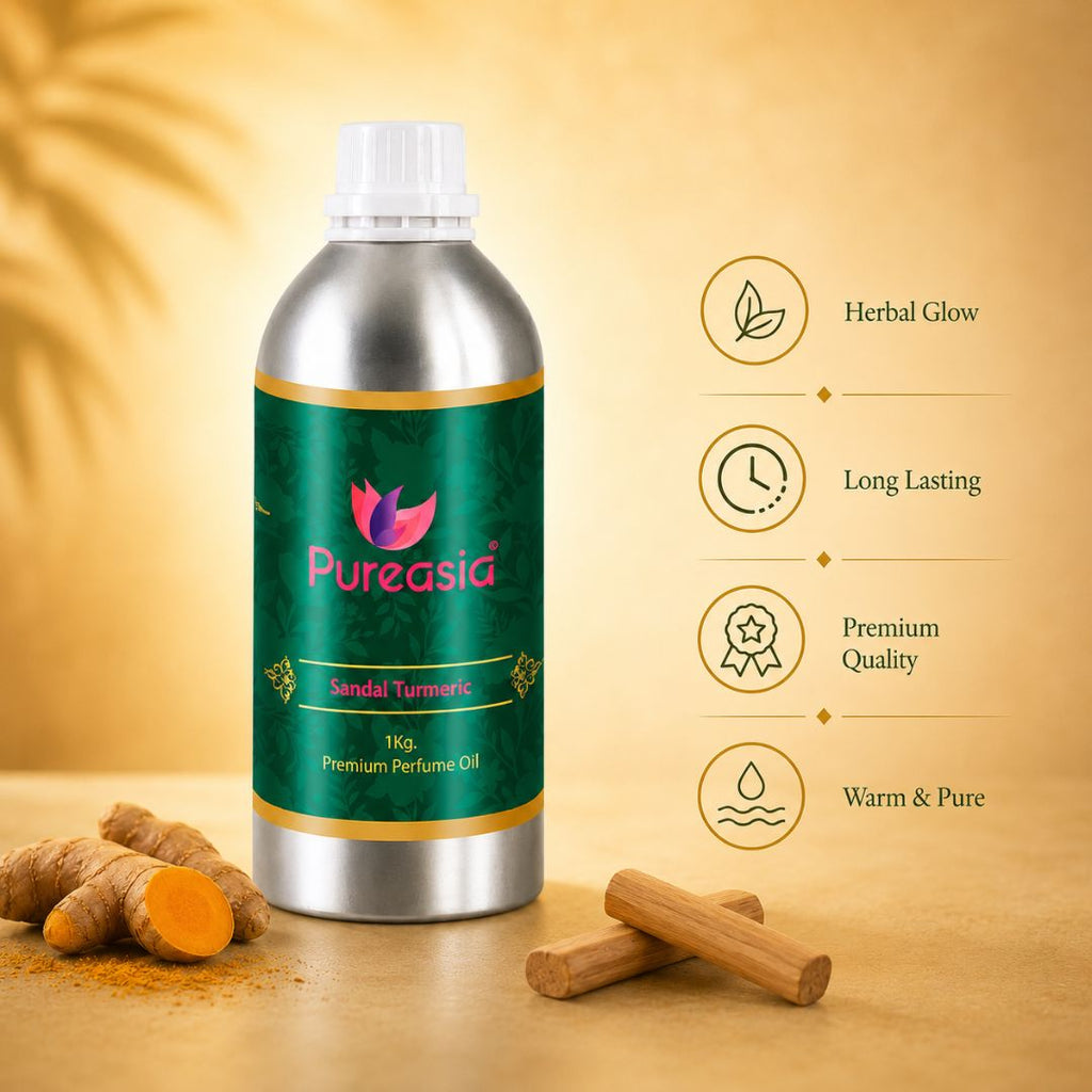 Sandal Turmeric Fragrance Oil 1Kg | Warm Woody Aroma for Diffusers & Premium Ambience – Pureasia