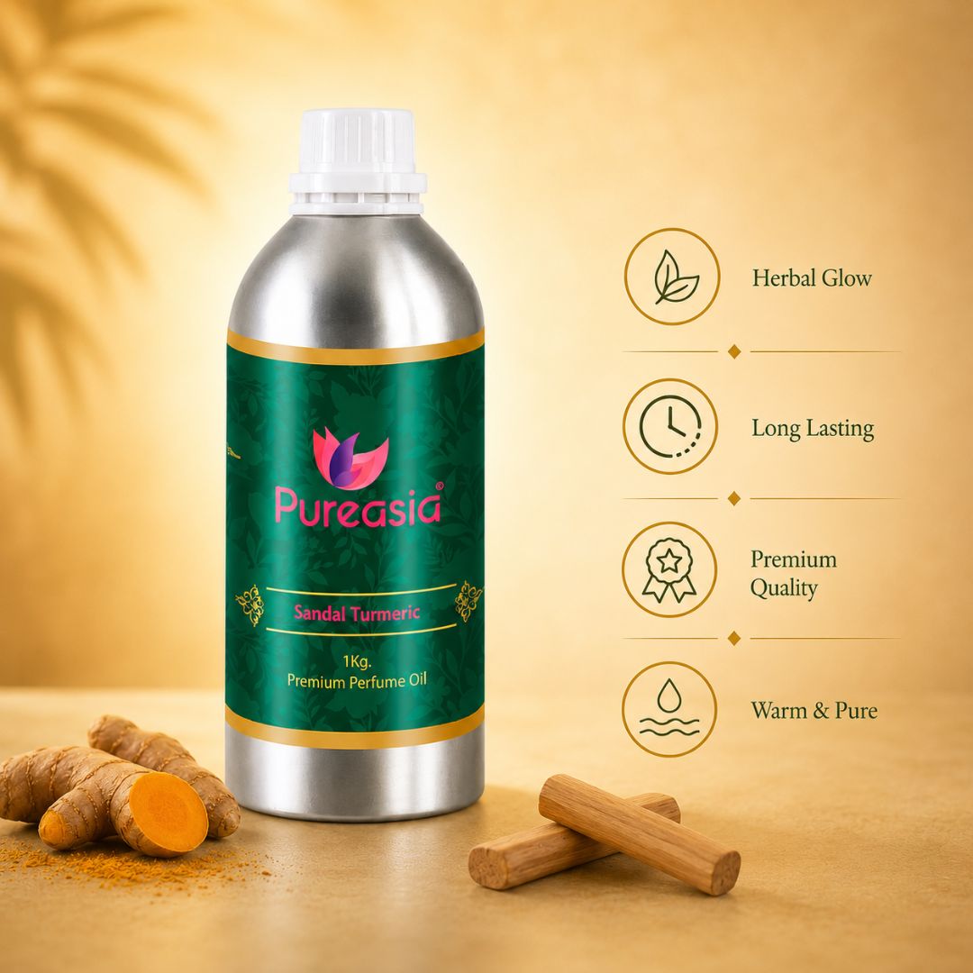 Sandal Turmeric Fragrance Oil 1Kg | Warm Woody Aroma for Diffusers & Premium Ambience – Pureasia