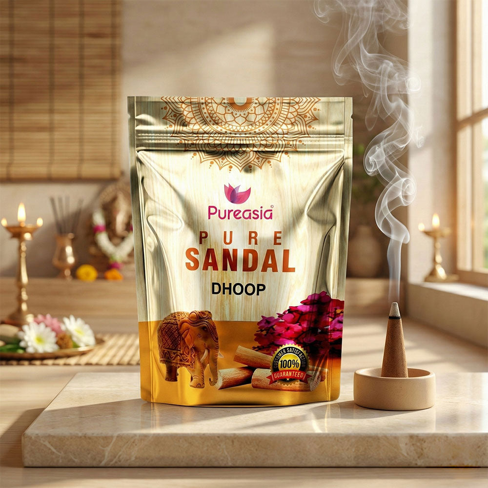 Sandal Wet Dhoop Pouch 20 Sticks – Premium Dhoop by Pure Asia