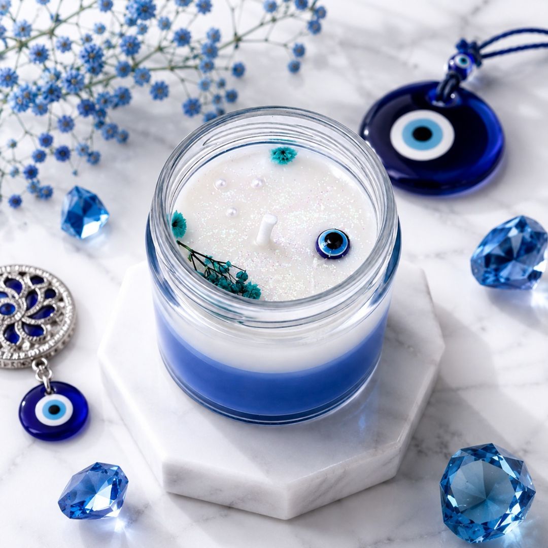 Sensual Amber Evil Eye Candle  Luxury Gift Candle  Pureasia