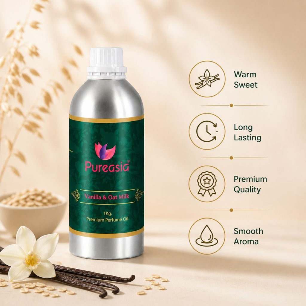 Vanilla & Oat Milk Perfume Oil | Sweet Creamy Fragrance for Candle Making & Home Aroma – Pureasia
