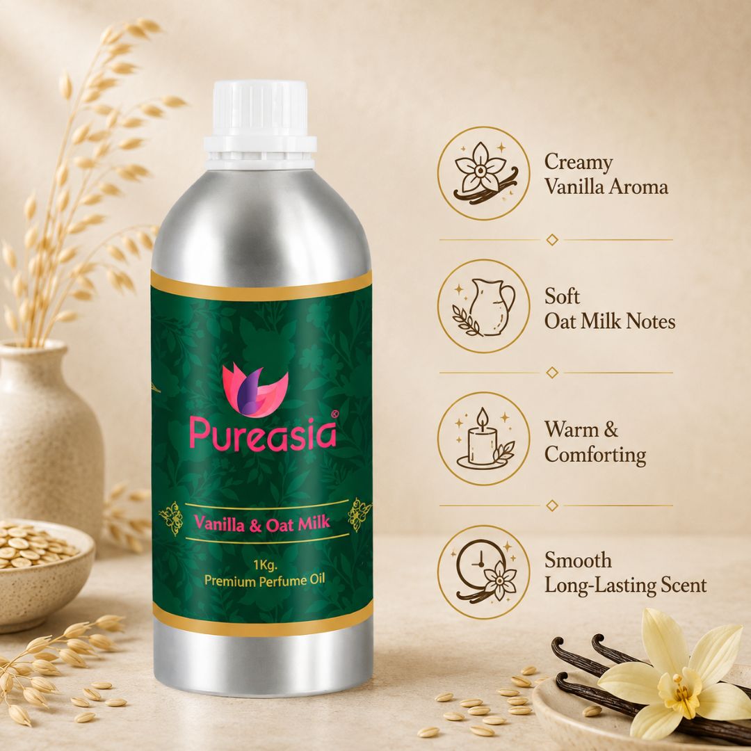 Vanilla & Oat Milk Perfume Oil  Sweet Creamy Fragrance for Candle Making & Home Aroma – Pureasia