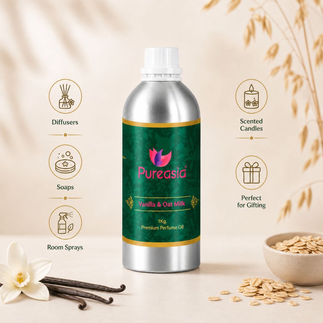 Vanilla & Oat Milk Perfume Oil | Sweet Creamy Fragrance for Candle Making & Home Aroma – Pureasia