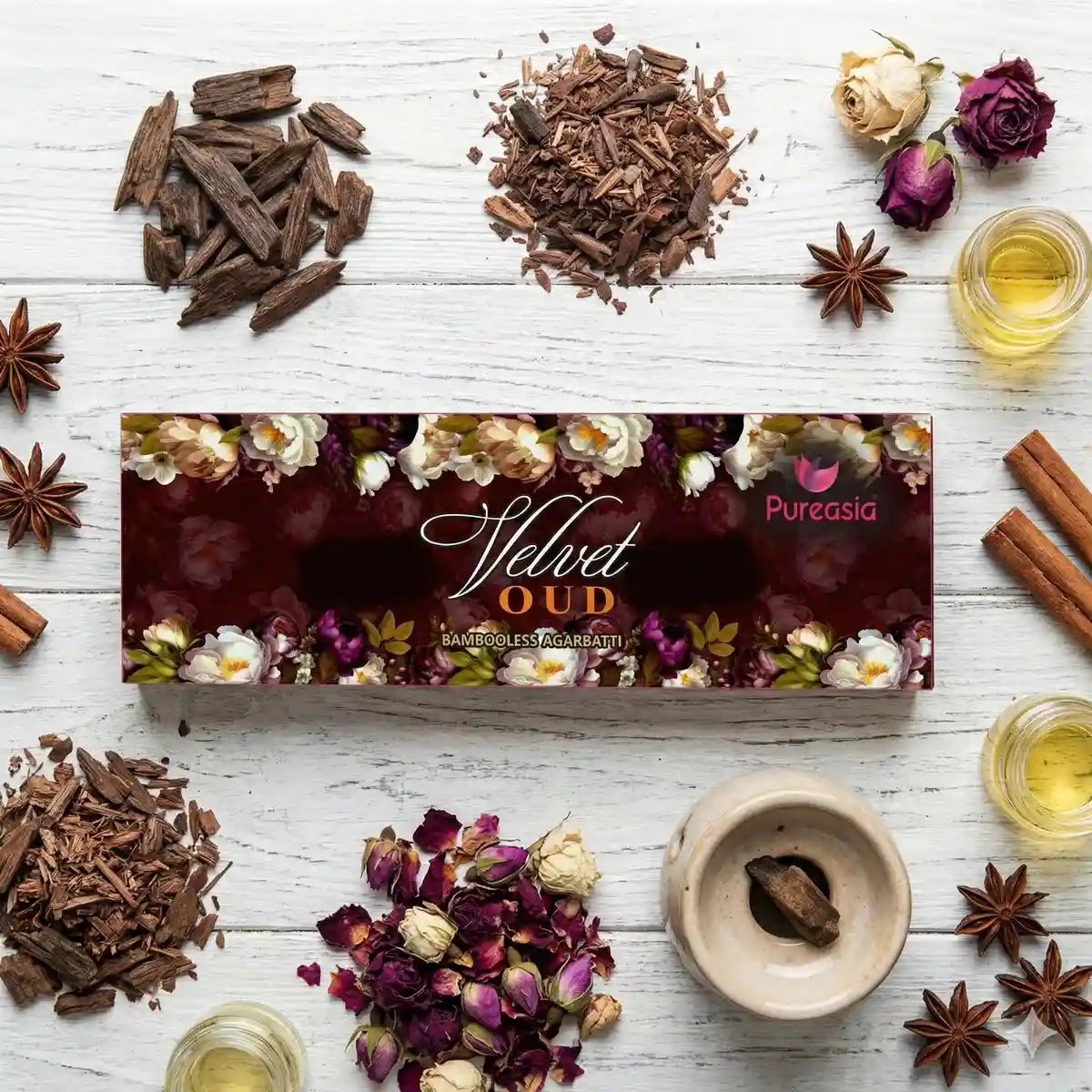 Velvet Oud Premium Incense Sticks 75g – Ideal for Home Fragrance  Pure Asia
